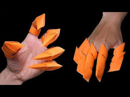 How To Make Origami Dragon Claws Halloween Youtube In 2020 How To Make Origami Origami Dragon Dragon Claw