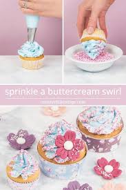 Spring Cupcakes With Easy Sugar Flowers Printable Wrappers Spring Cupcakes Savoury Cake Easy Cake Decorating