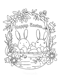 We don't want to leave you out. 42 Easter Bunny Coloring Pages For Kids Adults Free Printables