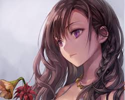 Pixiv has updated the privacy policy as from may 31, 2021.details. Anime Girl Brown Hair Purple Eyes 1500x1200 Wallpaper Teahub Io