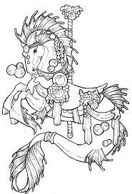 Set off fireworks to wish amer. Carousel Horse Coloring Pages To Print Coloring Home