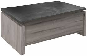 Table basse carree stone ht1bis chene gris. Table Basse Relevable Chene Gris Et Et Beton Fonce Oscaro Lestendances Fr