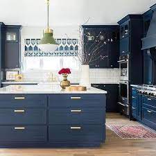 When autocomplete results are available use up and down arrows to review and enter to select. Blue Kitchen Cabinets Gold Hardware Design Ideas