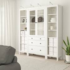 Hemnes Storage Combination W Doors Drawers White Stained Clear Glass 74x77 1 2 Ikea Hemnes Glass Cabinet Doors Ikea Hemnes