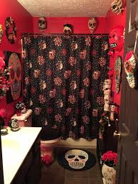 Day Of The Dead Themed Bathroom Goth Home Decor Target Wall Decor Rustic Family Room