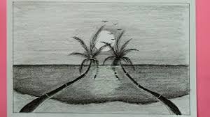 Meski hanya digambar dengan 1 pensil saja namun gambar tersebut digambar dengan detail, rapih dan indah. Cara Menggambar Pemandangan Pantai Dan Sunset Cara Arsir Dengan Pensil Ø¯ÛŒØ¯Ø¦Ùˆ Dideo