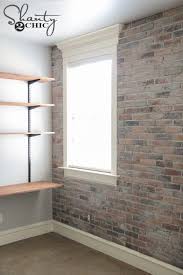 While making the wall it is very important to keep the measurements so that things don't get messed up. Diy Thin Brick Wall Shanty 2 Chic