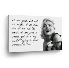Marilyn Monroe Quotes I M Good But Not An Angel Decorative Art Canvas Print Modern Wall Decor Artwork Canvas Quotes Modern Wall Art Canvas Modern Wall Decor