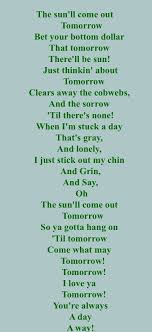 The Sun Will Come Out Tomorrow Lullaby Lyrics Great Song Lyrics Tomorrow Lyrics