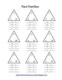 Multiplication Division Fact Families Fact Family Worksheet Division Fact Families Fact Families