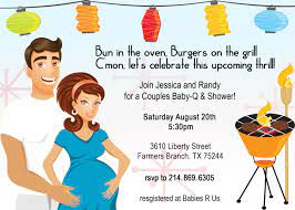 Couples Baby Showers Baby Shower Bbq Bbq Baby Shower Invitations