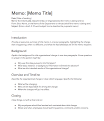 A memorandum of understanding or mou is a type of agreement. How To Write A Memo Template Examples