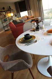 Chairs, for example, are particularly interesting because we can clearly see all sorts of innovative designs that, with time, have become common features. Saarinen Style Tulip Table With Mid Century Modern Chairs Midcentury Dining Room Los Angeles By Madison Modern Home Houzz