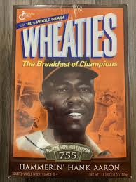 HANK AARON ALL-TIME HOME RUN CHAMPION NEW FULL/SEALED WHEATIES BOX