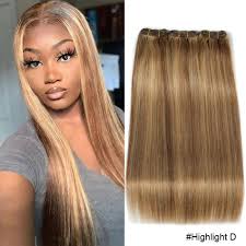 And the hair color is…brown with blonde highlights, also known as bronde. Mix Hair Color Straight Hair Bundles Brazilian Human Hair Weave Bundles Highlight Honey Blonde Brown Cuticle Aligned Hair Remy