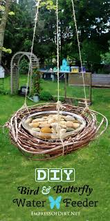 Diy Bird Bath And Feeder How To Make A Butterfly Water Feeder Empress Of Dirt Bird Garden Diy Bird Bath Butterfly Feeder