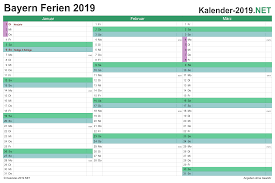 Alle ferienkalender kostenlos als pdf, mit feiertagen. Bayern Quartalskalender 2019 Mit Ferien Kalender 2018 Ferien Kalender Kalender Vorlagen