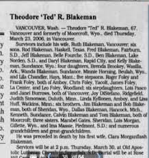 Theodore R “Ted” Blakeman (1938-2006)