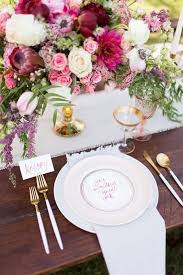 Pink Modern Wedding Place Setting Idea Garden Wedding Place Setting Birch Brass Vintage Rentals Wedding Place Settings Wedding Places Wedding Pl