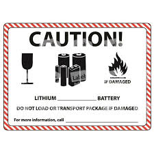 Rechargeable (secondary) lithium ion or lithium polymer cells or batteries. Lithium Battery Shipping Labels 102x74mm Labels Online
