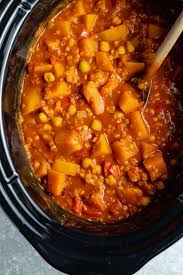 Use any tinned beans and lentils you have handy for this spiced soup. Moroccan Chickpea Stew Slow Cooker Recipe Simply Quinoa