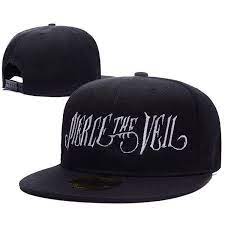 Pierce The Veil Band Logo Adjustable Snapback Caps Embroidery Hats Caps Embroidery Veiled Hats Hat Embroidery