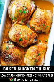 Juicy Oven Baked Chicken Thighs Recipe Healthy Chicken Recipes Baked Chicken Chicken Recipes