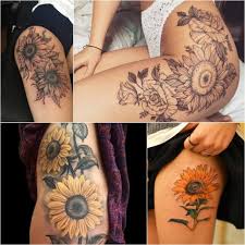 Sunflower Tattoo Meaning Popular Sunflower Tattoo Ideas For Women And Men Sunflower Tattoo Meaning Sunflower Tattoo Flower Thigh Tattoos