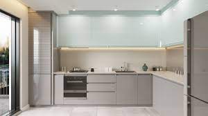 This is the standard that many kitchen cabinet manufacturers and design firms use when pricing out kitchens ( usually the 10' x 10' size ). Small Space Simple Kitchen Design L Shape