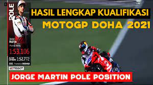 Jadwal motogp doha 2021 akan menyajikan sesi kualifikasi pada sabtu (3/4/2021) atau minggu (4/4/2021) dini hari wib. Hasil Kualifikasi Motogp Doha 2021 Jorge Martin Pole Position Rossi Nomor 20 Hasil Motogp 2021 Youtube