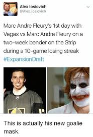 The best gifs for marc andre fleury. Alex Losiovich Marc Andre Fleury S 1st Day With Vegas Vs Marc Andre Fleury On A Two Week Bender On The Strip During A 10 Game Losing Streak Expansion Draft This Is Actually His New