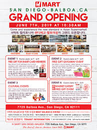 Find authentic asian grocery essentials and fresh . Grand Opening H Mart San Diego Balboa Store