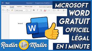 Comment Avoir Microsoft Word Gratuit Officiel Et Legal En 1 Minute - Youtube
