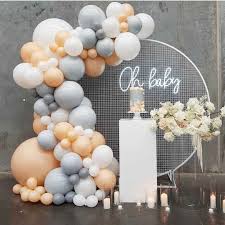 If you follow the directions and are cautious not to pop the balloons, you can create your own celebratory garland by threading your balloons with a needle and thread or using twine to hold them together. Diy Blush Balloon Garland Arch Kit 5 36 Blush Gray White Balloons Party Decorations For Birthdays Baby Showers Weddings Ballons Accessories Aliexpress