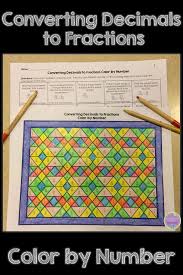 Looking For A Fun Math Activity To Review Decimal To Fraction Conversions This Decimal To Fraction Color By Numbe Decimals Fun Math Activities Math Activities