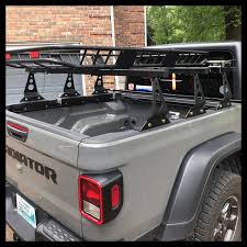 Ratchet strap the ladder to the cab pretty snug with two straps(one from each side to oppose one another). Diy Bed Rack And Rails Page 3 Jeep Gladiator Forum Jeepgladiatorforum Com