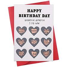 Sometimes you're after something humorous. Amazon Com Scratch Birthday Card Funny Special Birthday Present Interactive Card For Husband Boyfriend Fiance Office Products