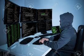 Download and use 500+ hacking stock photos for free. Ruckansicht Von Hacker Computer Unter Verwendung Von Daten Im Buro Zu Stehlen Lizenzfreie Fotos Bilder Und Stock Fotografie Image 50691833