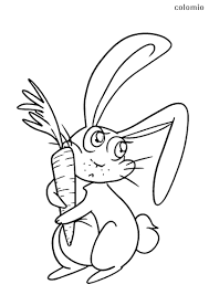 Rabbit with carrot printable coloring page, free to download and print. Forest Animals Coloring Pages Free Printable Forest Animals Coloring Sheets Page 5
