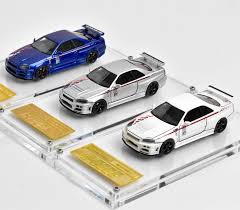 CR IG Ignition 1:64 JDM Skyline GTR R34 Z-TUNE Racing Diecast Model Resin  Car