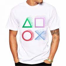 Playstation Triangle Square Circle X T Shirt Video Game T Shirts Mens Tshirts T Shirt