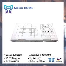 In 2002, the ministry of finance owned 30 per cent of the consortium that operated mega tv while a subsidiary firm, sri utara, an investment arm of the malaysian indian congress (mic), a political party in the coalition government, owned another 5 per cent of mega tv (lee, 2001). Mega Home Tv Bracket Tilt Wall Mount 26 70 Inch Tv 15 C Degree Tilt 100 High Quality Malaysia Products Shopee Malaysia