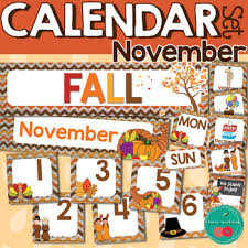 November Calendar Cards This Calendar Set November Edition Will Provide You With A Variety Of Options For Calendar Numbers November Calendar October Calendar