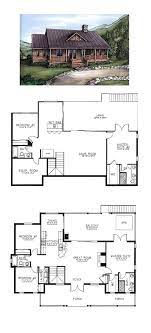 Log cabin plans are a favorite for those seeking a rustic, cozy place to call home. Log Style House Plan 58982 With 5 Bed 4 Bath Log Home Plans House Plans Beach House Plans