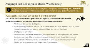 Betroffene sollen sich erneut beim gesundheitsamt melden. Baden Wurttemberg Erlasst Landesweite Ausgangsbeschrankungen Baden Wurttemberg De