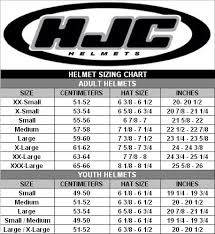 Motorcycle Helmet Sizing Chart Youth 1stmotorxstyle Org