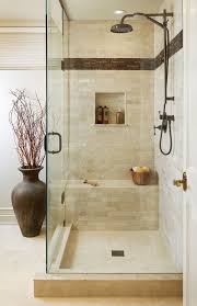 Home Depot Shower Board With Transitional Bathroom Also Beach Style Beige Tile Bronze Bronze Hard In 2020 Brown Tile Bathroom Transitional Bathroom Travertine Bathroom