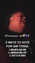 3 WAYS TO VOTE for @Iam Tongi: 1. IDOLVOTE.ABC.COM 2. AMERICAN ...
