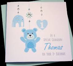 1st birthday party invitations can be so unique when you add your creativity. Handmade Personalised First 1st Birthday Card Grandson Son Godson Nephew Etc Ebay
