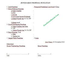Jika kita melamar beasiswa yang berhubungan dengan kerja. 10 Contoh Lembar Pengesahan Proposal Makalah Kti Skripsi Pkl Penelitianilmiah Com